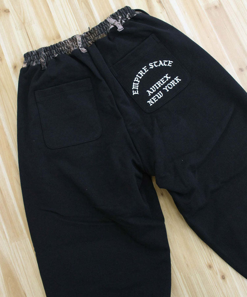 アヴィレックス AVIREX SWEAT PAINTER PANTS REAL TREE スウェットペインターパンツリアルツリーカモ スウェットパンツ アビレックス メンズ ブランド (1-ブラック) 1-ブラック