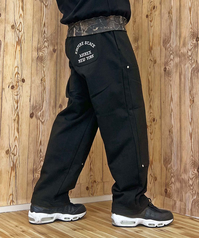 アヴィレックス AVIREX SWEAT PAINTER PANTS REAL TREE スウェットペインターパンツリアルツリーカモ スウェットパンツ アビレックス メンズ ブランド (1-ブラック) 1-ブラック