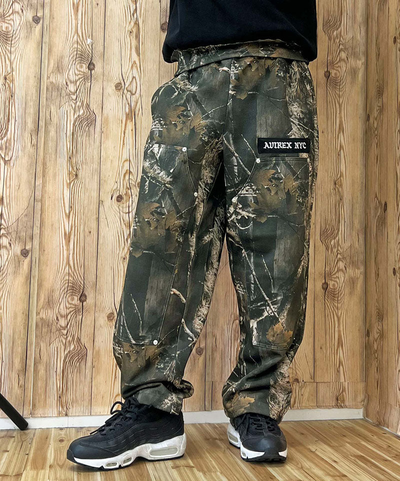 アヴィレックス AVIREX SWEAT PAINTER PANTS REAL TREE スウェットペインターパンツリアルツリーカモ スウェットパンツ アビレックス メンズ ブランド (1-ブラック) 1-ブラック