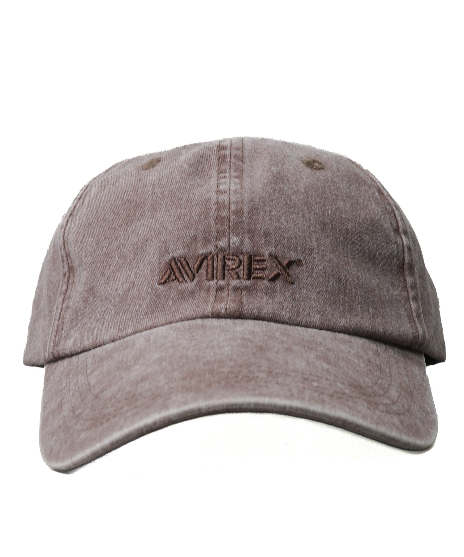 アヴィレックス AVIREX Logo embroidery pigment low cap (ブラウン) ブラウン