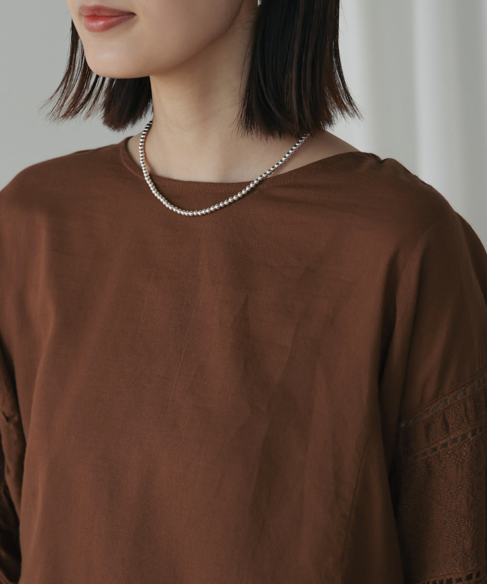 ブージュルード Bou Jeloud モスコットンエンブロイダリーBL (BROWN) BROWN
