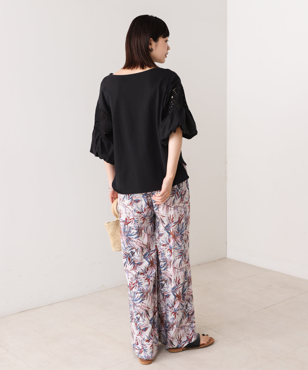 ブージュルード Bou Jeloud カラーリーフ柄PT (PURPLE) PURPLE