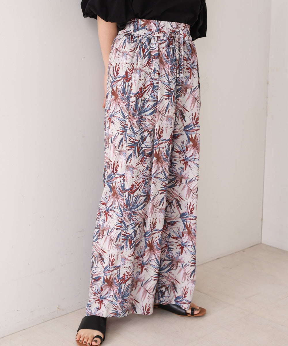 ブージュルード Bou Jeloud カラーリーフ柄PT (PURPLE) PURPLE