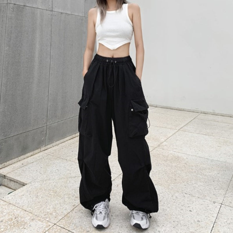 ベルシー Belle Cie カーゴパンツ レディース ジョガーパンツ 長ズボン ボトム かっこいい マニッシュ ダンス ヒップホップ ストリート オールシーズン ジェンダーレス 韓国ファッション トレンド 韓国 ミリタリーパンツ