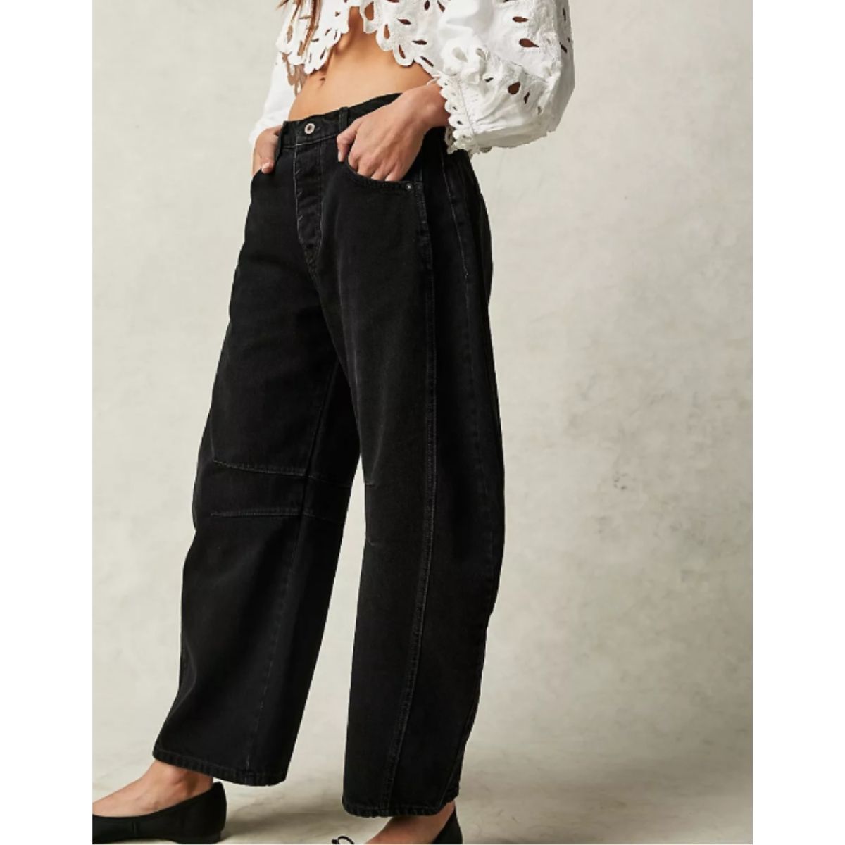 Belle Cie Belle Cie Barrel Leg Denim Pants Jeans Bottoms Women's Korean Fashion Stylish Popular Beautiful Legs Cool Simple Curve