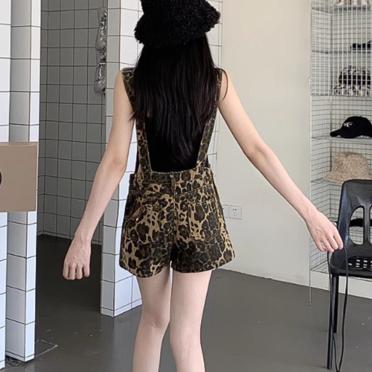 Belle Cie Belle Cie 連身裙 罩衫 裙子 豹紋 豹子 鮮豔 夏季 女裝 韓國時尚 鮮豔 短褲 酷炫 街頭 春夏