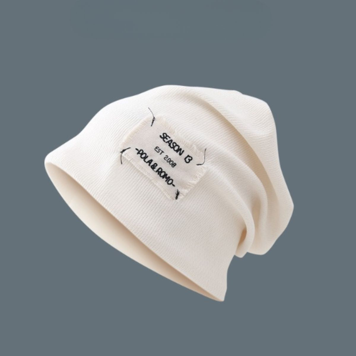 ベルシー Belle Cie 帽子 ビーニー キャップ ニット帽 ニットキャップ ゆるキャップ レディース 韓国ファッション ストリート カジュアル コンパクト ロゴ シンプル (ブラック) ブラック