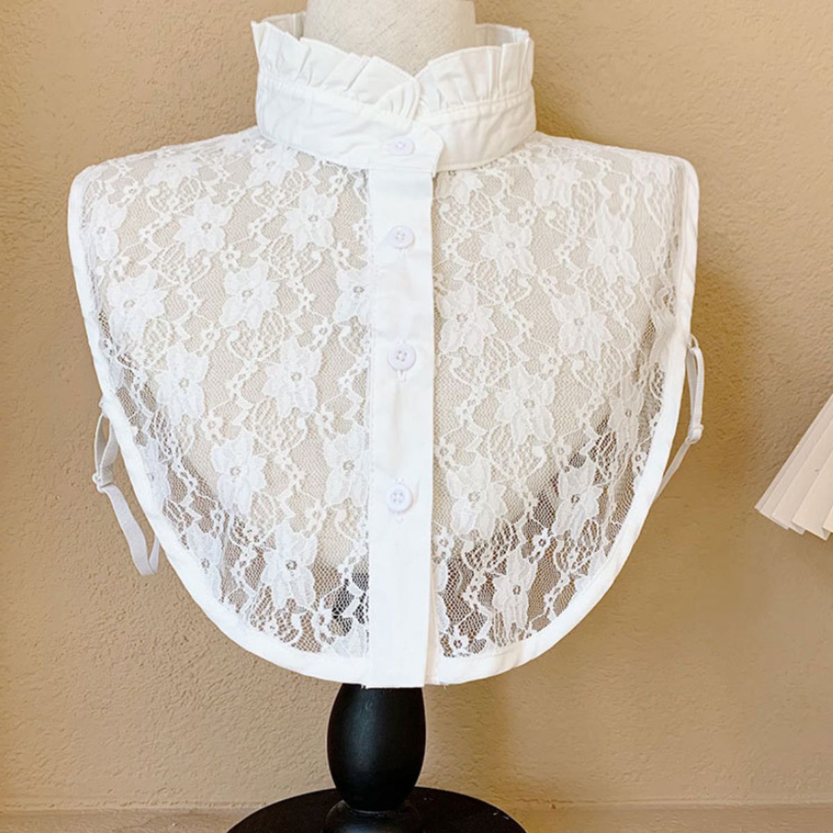 ベルシー Belle Cie シャツ つけ襟 レイヤード きれいめ チェック 無地 レース 襟 レディース 韓国ファッション 重ね着 きちんと感 おしゃれ 手軽 イメチェン 小物 (JJ) JJ