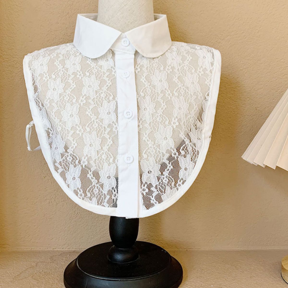 ベルシー Belle Cie シャツ つけ襟 レイヤード きれいめ チェック 無地 レース 襟 レディース 韓国ファッション 重ね着 きちんと感 おしゃれ 手軽 イメチェン 小物 (FF) FF