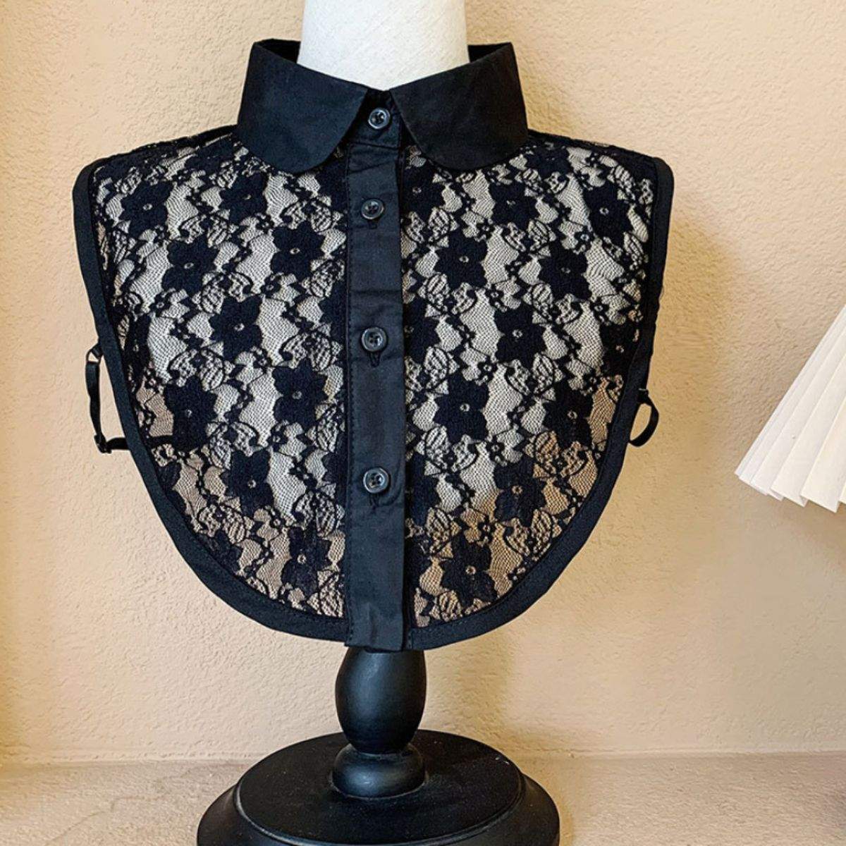 ベルシー Belle Cie シャツ つけ襟 レイヤード きれいめ チェック 無地 レース 襟 レディース 韓国ファッション 重ね着 きちんと感 おしゃれ 手軽 イメチェン 小物 (GG) GG