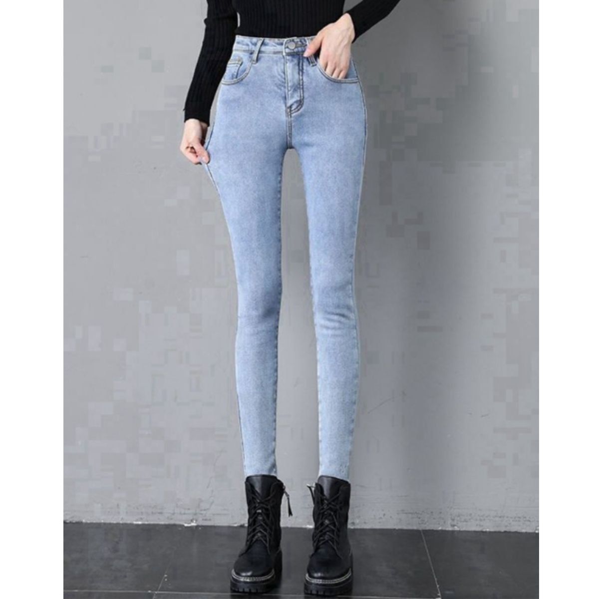 ベルシー Belle Cie パンツ スキニー ロング デニムパンツ 裏起毛 レディース 韓国ファッション 暖パン 防寒 裏シャギー あたたかい シンプル カジュアル ストレッチ