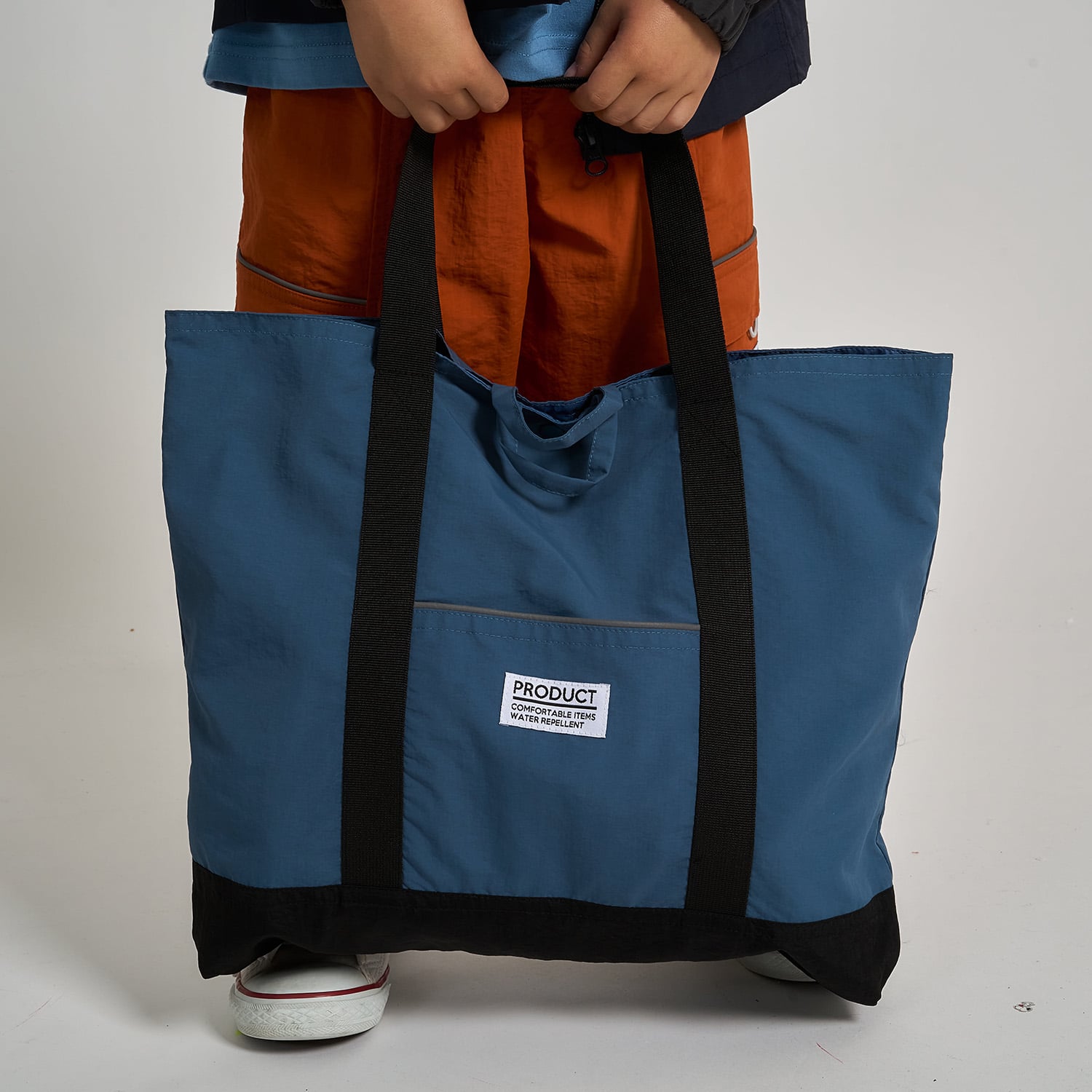 ビールーム b.ROOM 【スクール対応】【撥水・防汚・耐久・UV】レッスンバッグ(反射シート付き) (黒) 黒