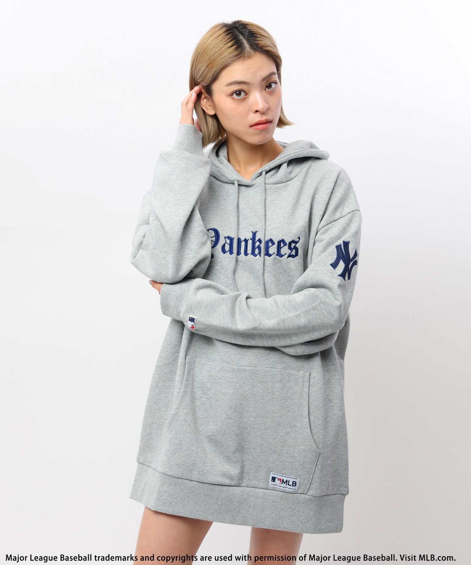 バック トゥー ザ フィールド (ビーティーティーエフ) BACK TO THE FIELD (BTTF) 【MLB】刺繍ロゴフーディー (グレー) グレー