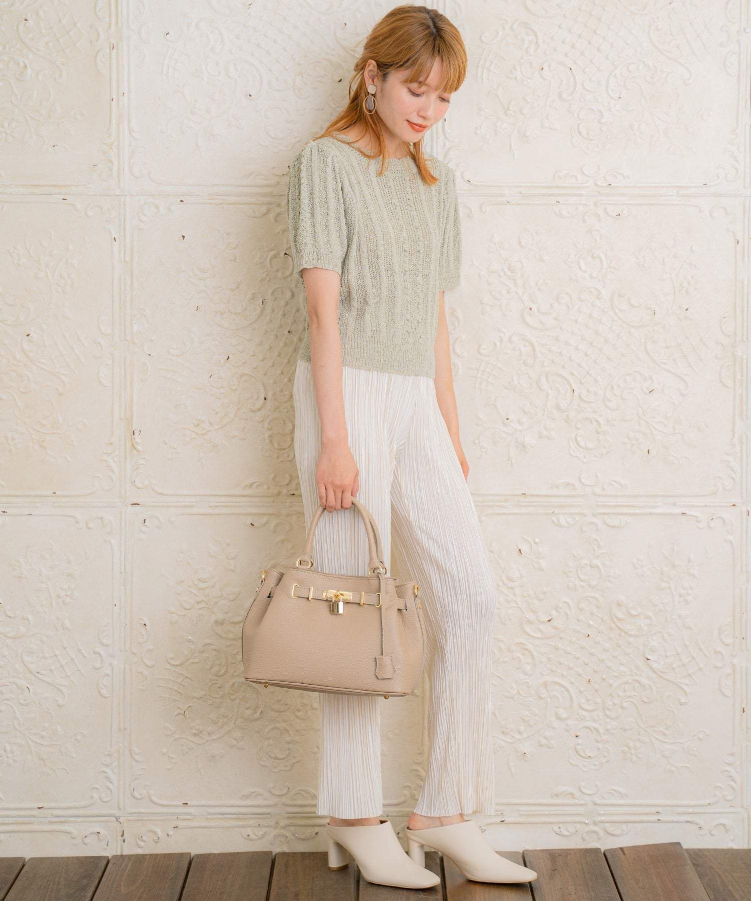 BASE BASE Italian-made genuine leather 2-way tote bag