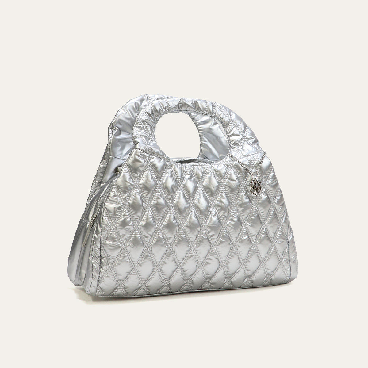 ベース BASE 【軽量】2WAY ロングショルダー付き ハンドバッグ,シルバー