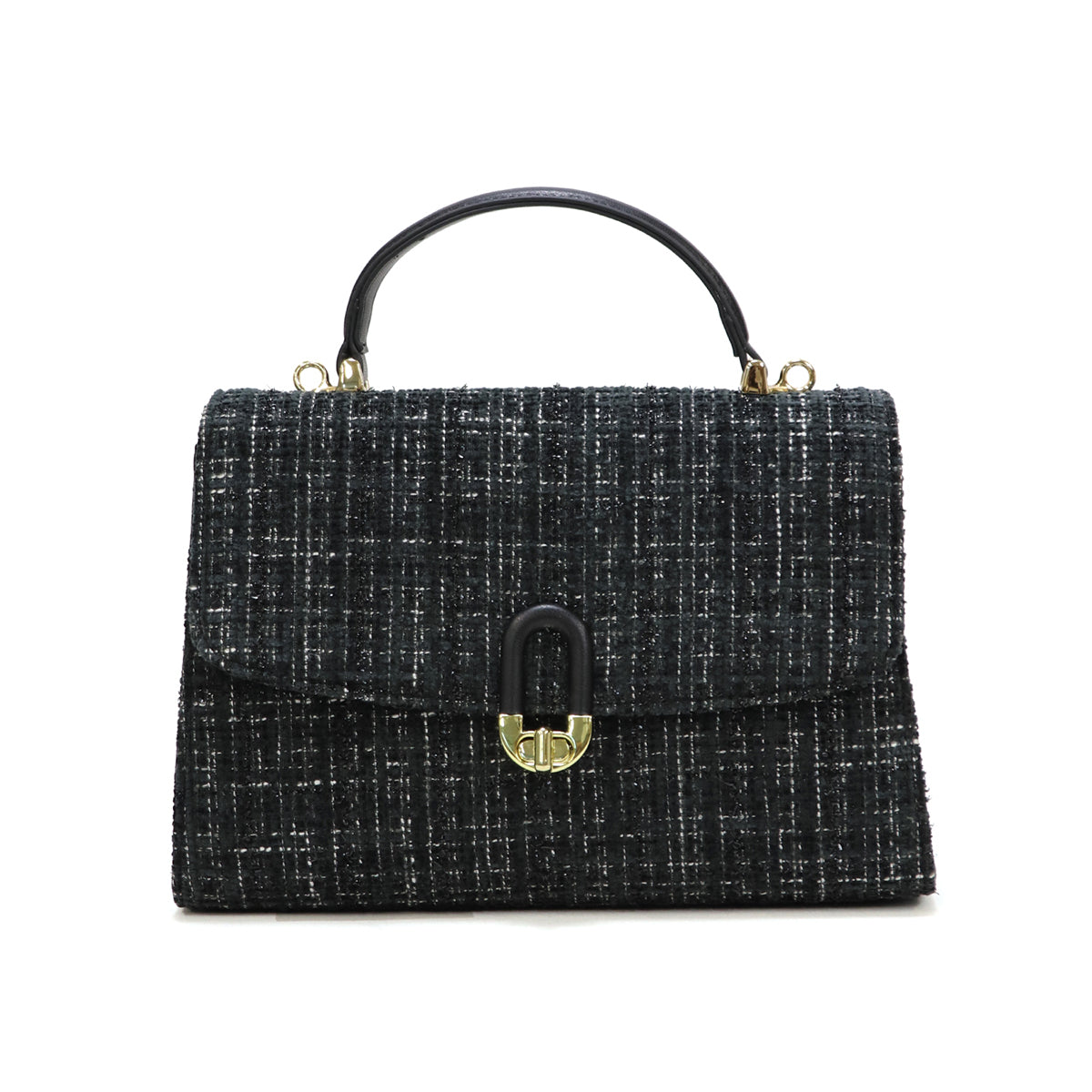 ベース BASE 2WAY ツイード ハンドバッグ ショルダーベルト付き