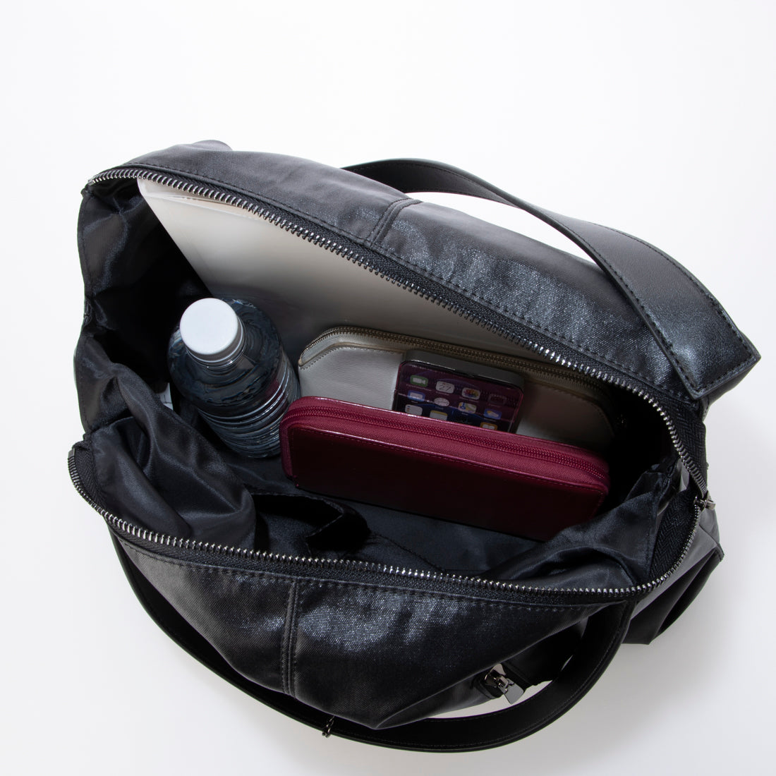 ベース BASE 【A4対応】【軽量】ナイロン トートバッグ (ブラック) ブラック