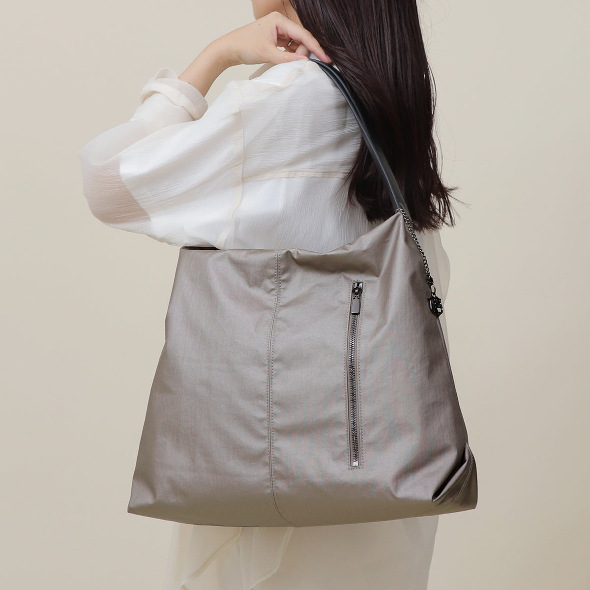 ベース BASE 【A4対応】【軽量】ナイロン トートバッグ (ゴールド) ゴールド