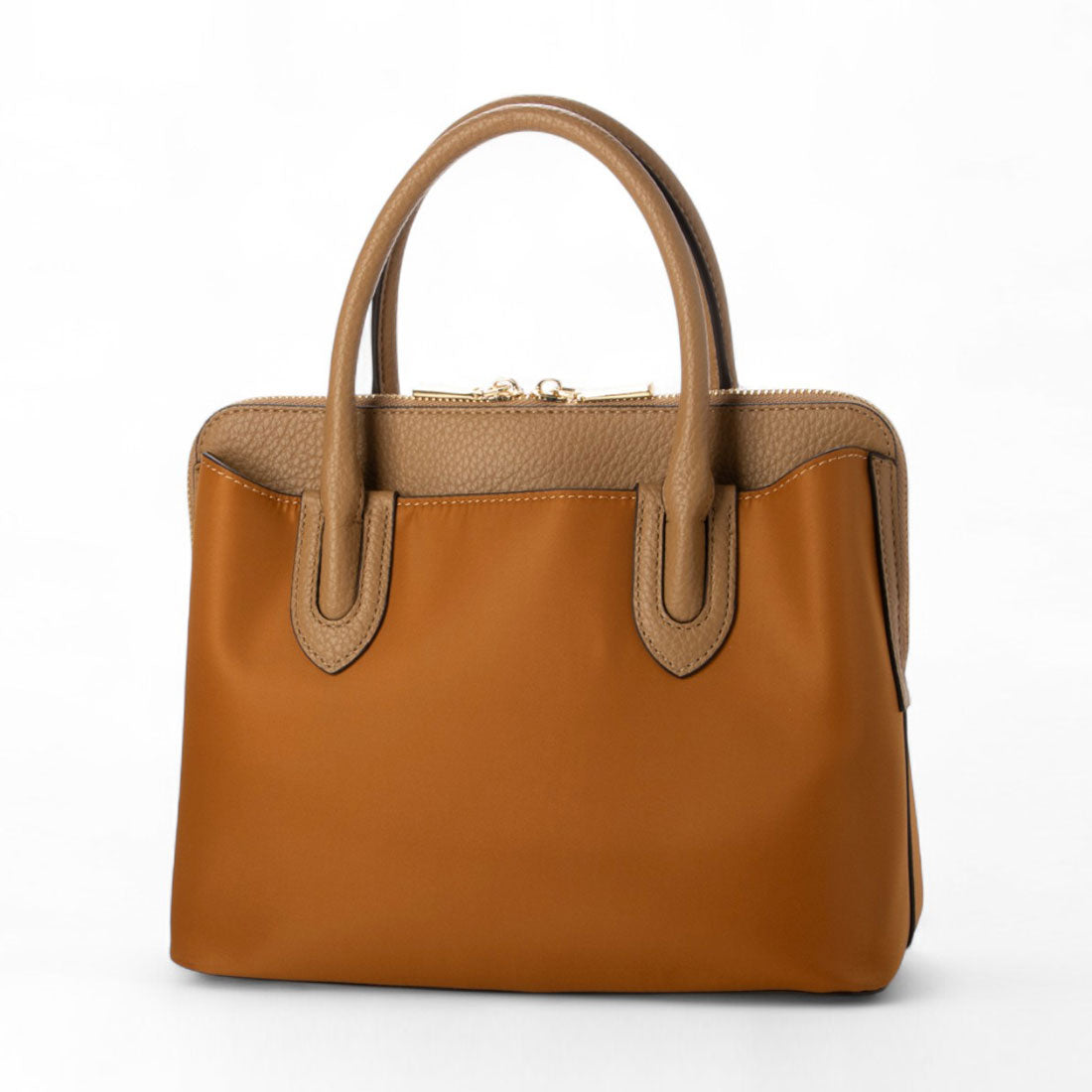 ベース BASE 【500mlペットボトル収納可】ナイロン×レザー 2WAY ハンドバッグ (グレー) グレー