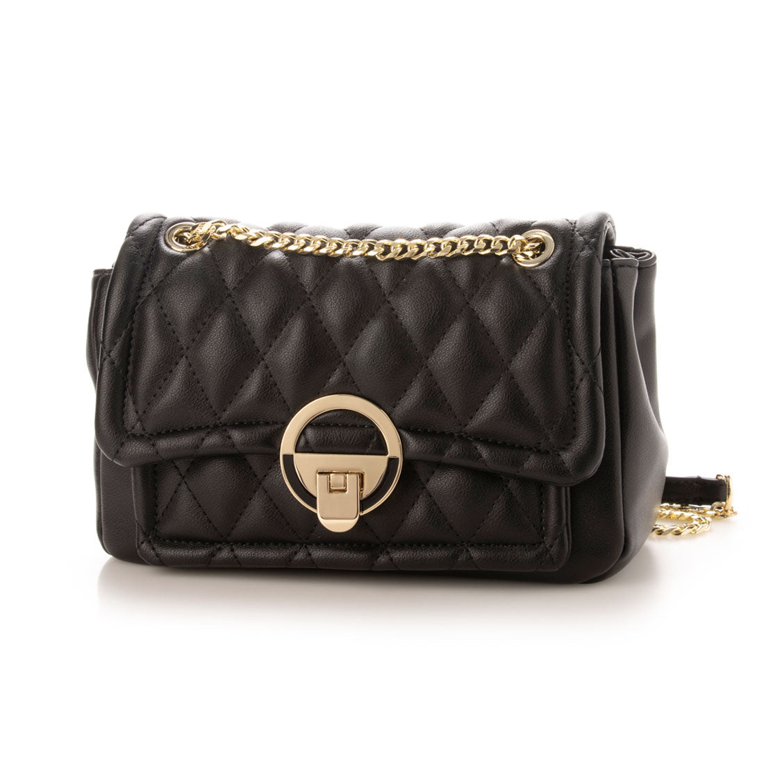 ベース BASE ショルダーバッグ ショルダー キルティング レディース シンプル チェーン フラップ 軽量 小さめ ミニ ミニバッグ パーティー パーティーバッグ 2way レザー調 お洒落 女性 高級感