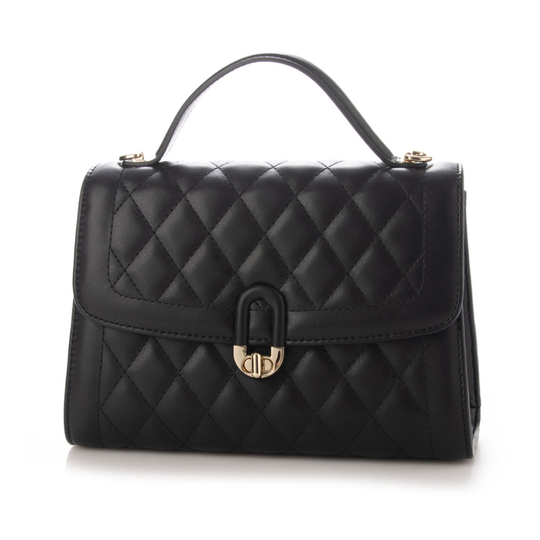 ベース BASE ショルダーバッグ ハンドバッグ ショルダー キルティング レディース シンプル チェーン フラップ パーティー パーティーバッグ 2way レザー調 お洒落 女性 高級感 ひねり金具