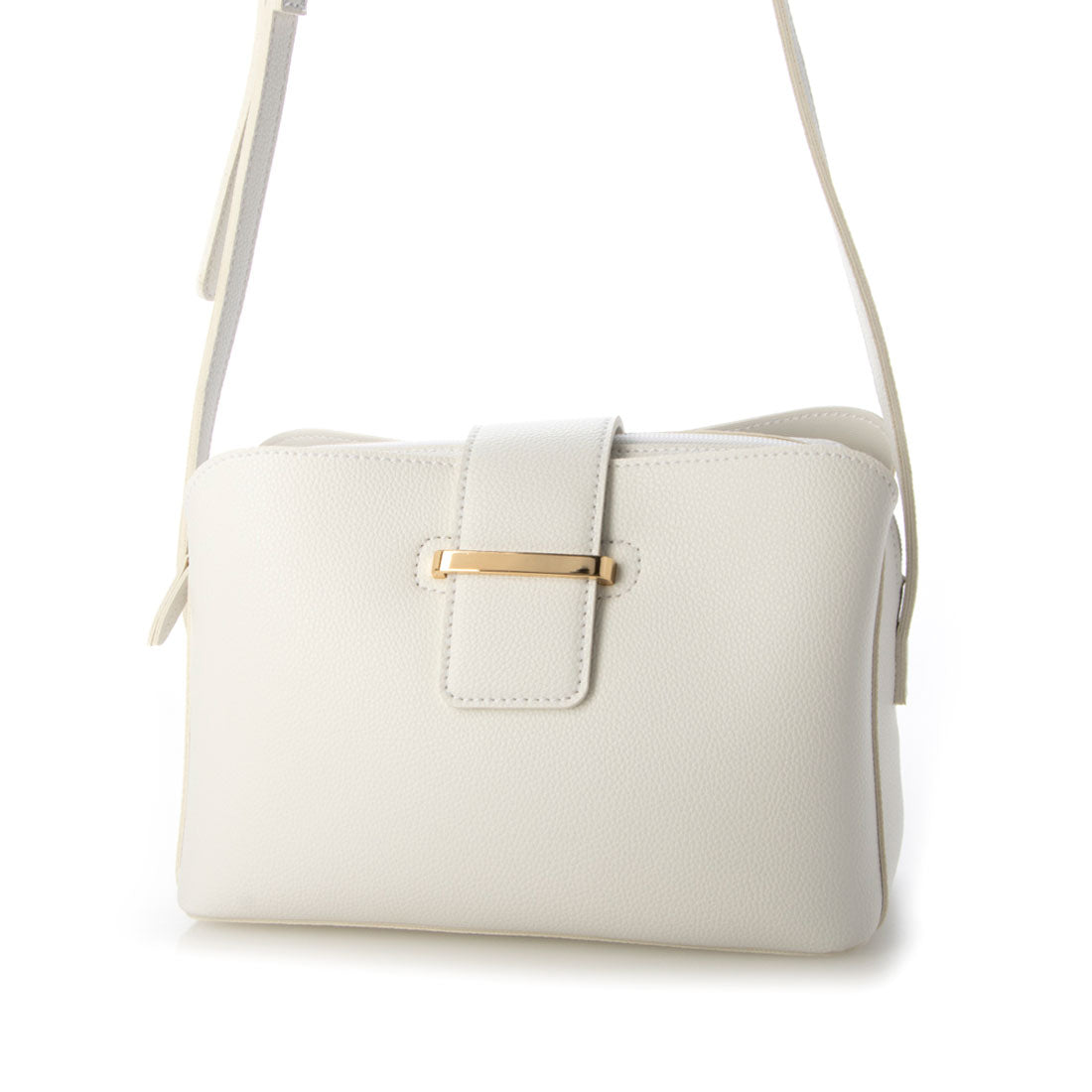 ベース BASE ショルダーバッグ レディース 斜めがけ 大人 送料無料 ショルダーミニバッグ ミニショルダー レディース シンプル おしゃれ 女性 小さめ 斜め掛け 通勤 通学 デイリー ベーシック スクエア型 フラップ あおりポケット BASE(ホワイト) ホワイト