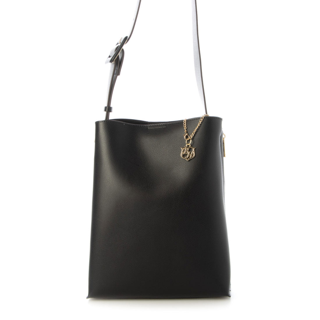 侧拉链矩形单肩包