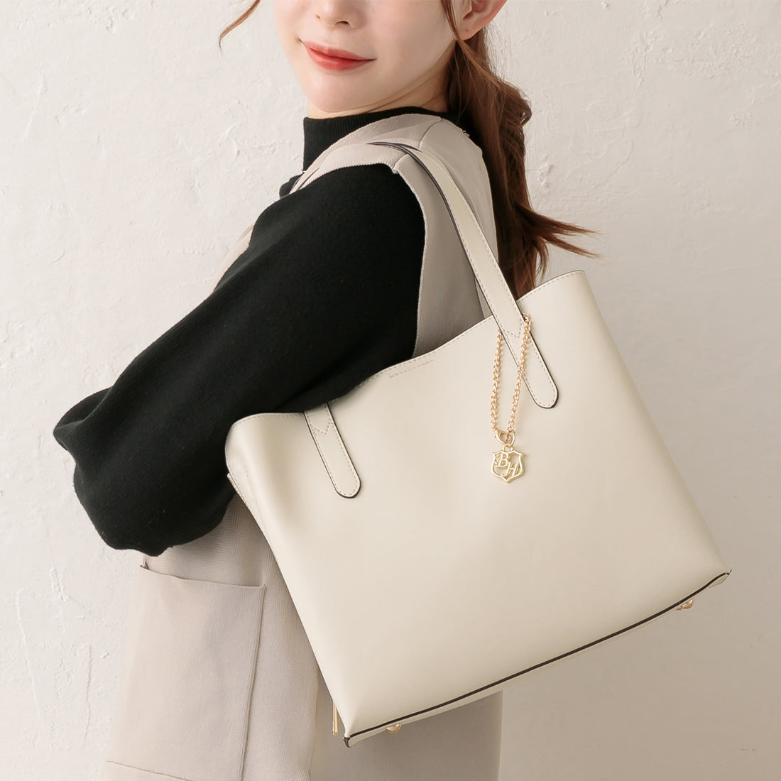 ベース BASE バイカラー三層2wayトートバッグ