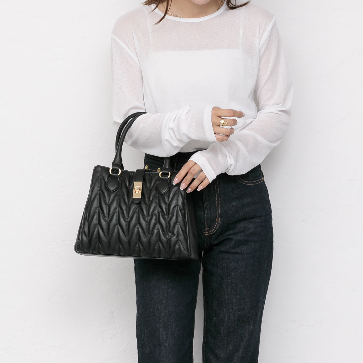 ベース BASE 2WAY キルティングバッグ