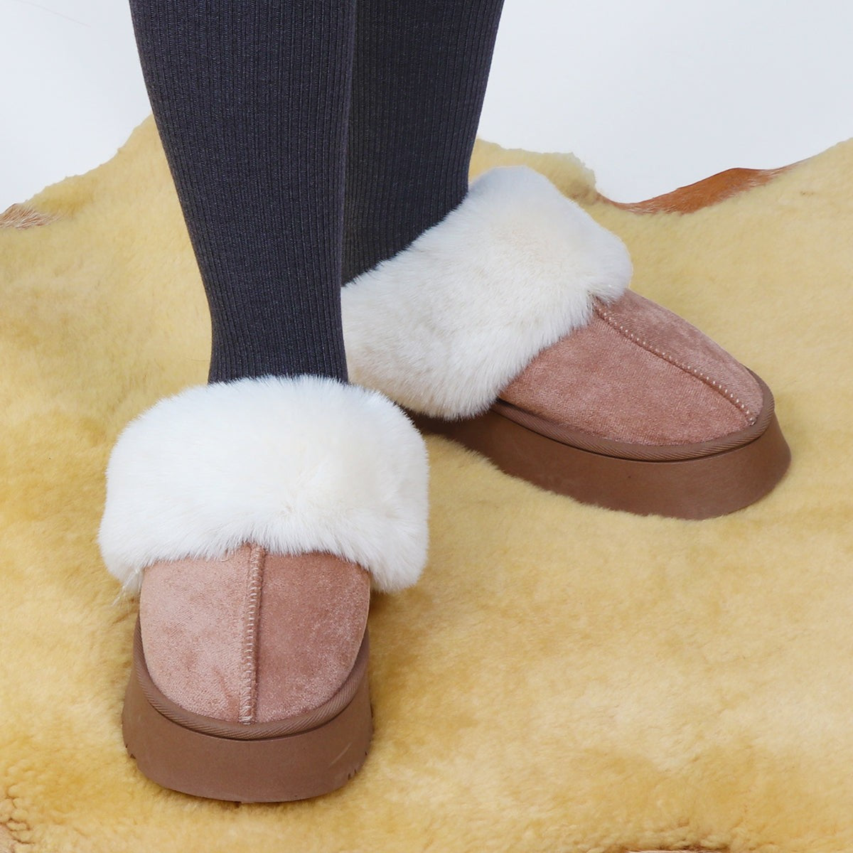 BASE Clog-style Mouton Boots
