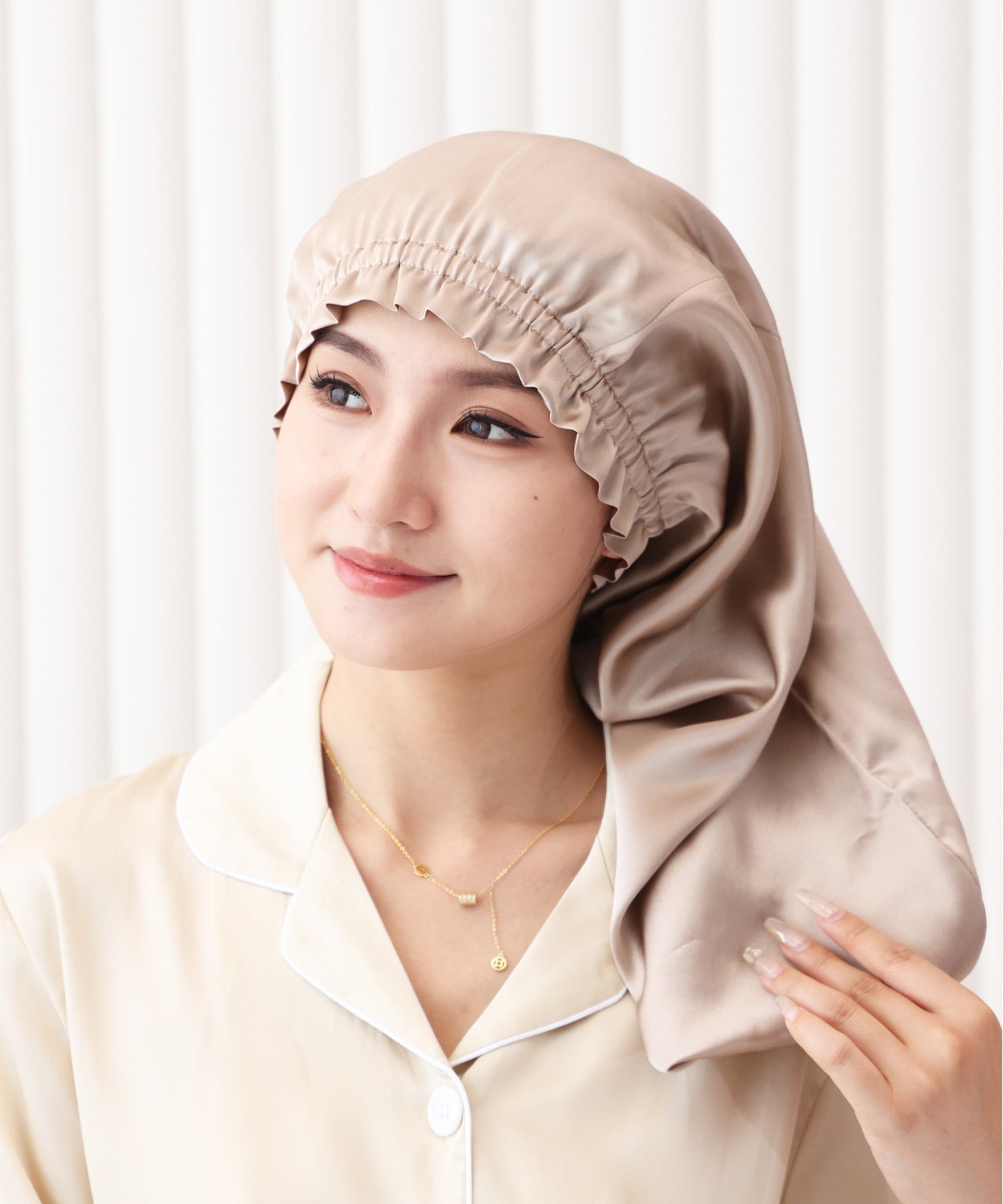 ベース BASE シルク100% ロング対応 ナイトキャップ