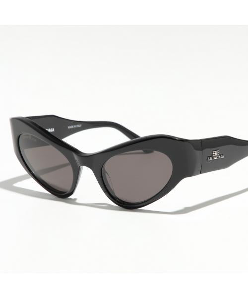 バレンシアガ BALENCIAGA BALENCIAGA サングラス BB0177S キャットアイ型 (001/BLACK-BLACK-GREY) 001/BLACK-BLACK-GREY