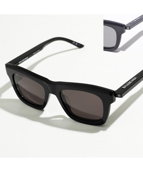 バレンシアガ BALENCIAGA BALENCIAGA サングラス BB0161S スクエア型 ロゴ (001/BLACK-BLACK-GREY) 001/BLACK-BLACK-GREY