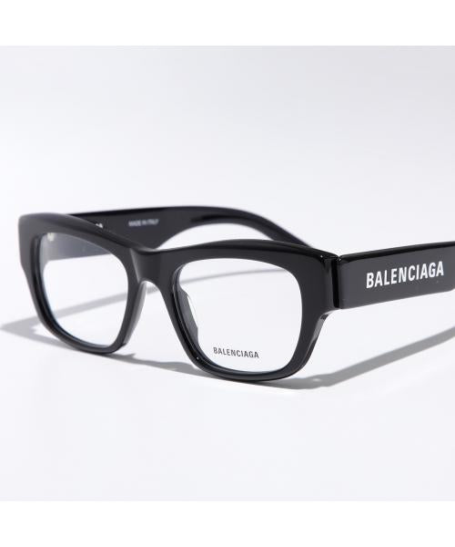 バレンシアガ BALENCIAGA BALENCIAGA メガネ BB0264O スクエア型 セルフレーム (001/BLACK-BLACK-TRANSPAR) 001/BLACK-BLACK-TRANSPAR