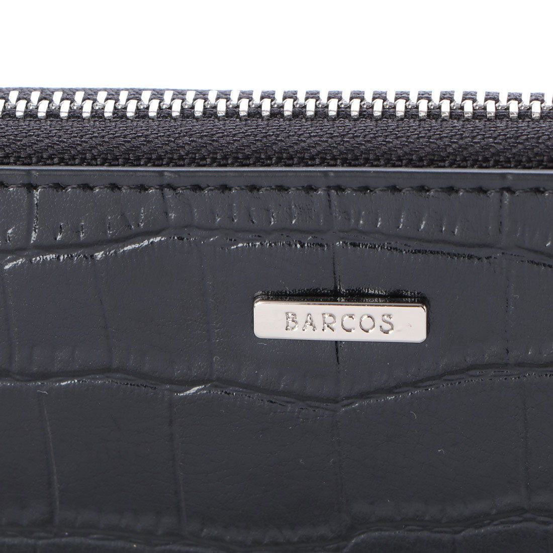 バルコス BARCOS クロコダイル型押しロングウォレット