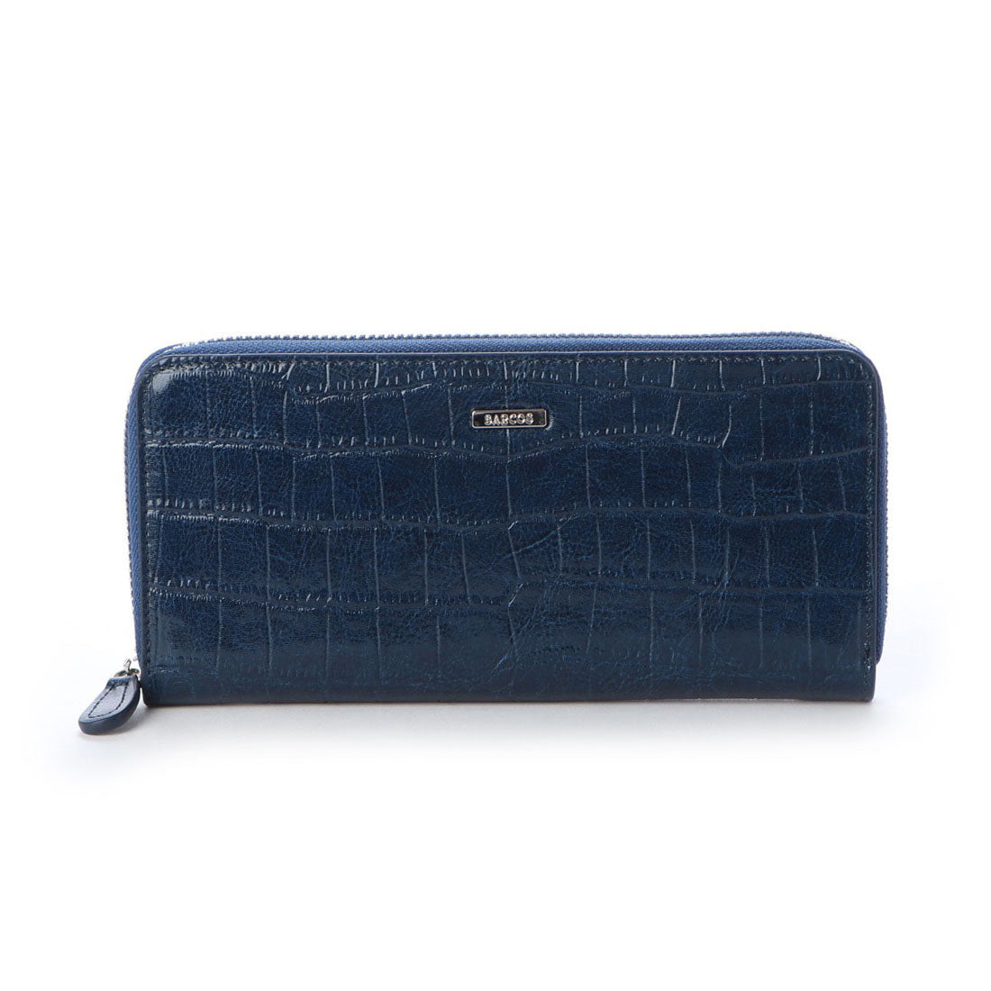 バルコス BARCOS クロコダイル型押しロングウォレット (ネイビー) ネイビー