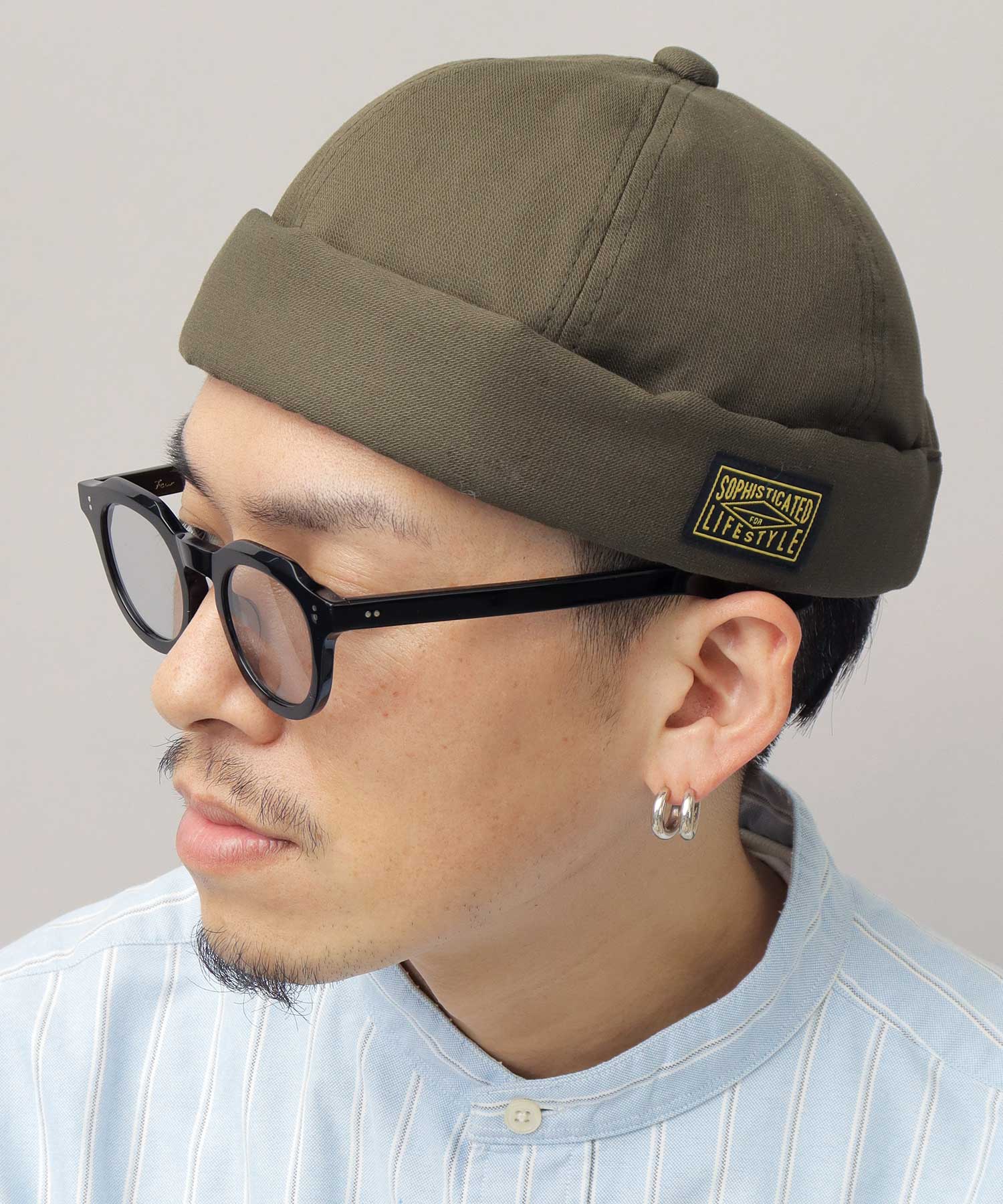 ベーシックエンチ Basiquenti ブラックタグ フィッシャーマンキャップ ロールキャップ 帽子 メンズ カジュアル シンプル (ベージュ) ベージュ