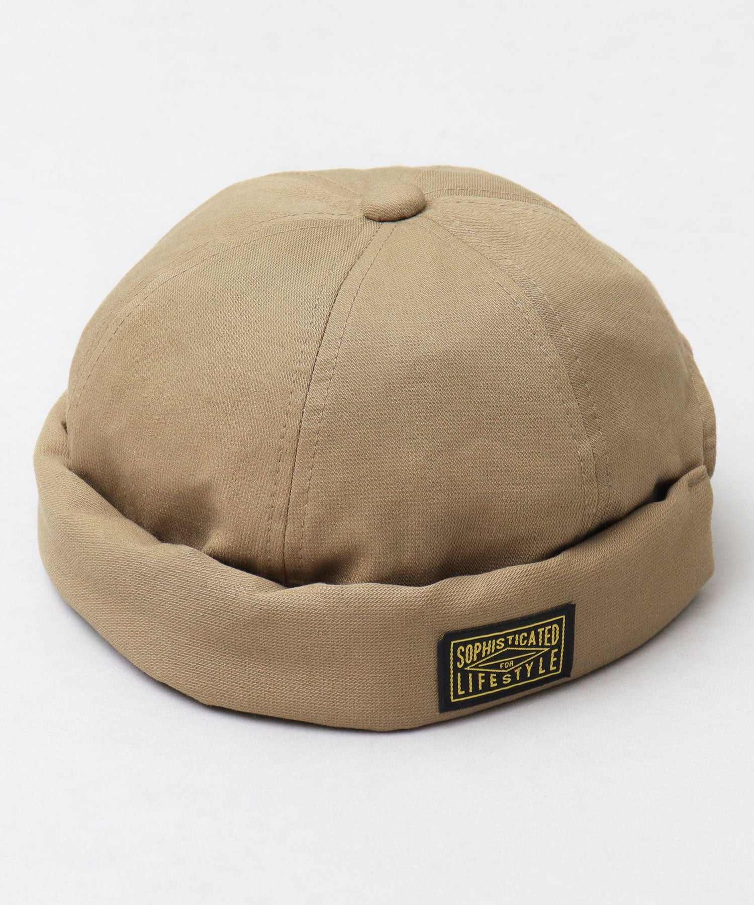 ベーシックエンチ Basiquenti ブラックタグ フィッシャーマンキャップ ロールキャップ 帽子 メンズ カジュアル シンプル (ベージュ) ベージュ