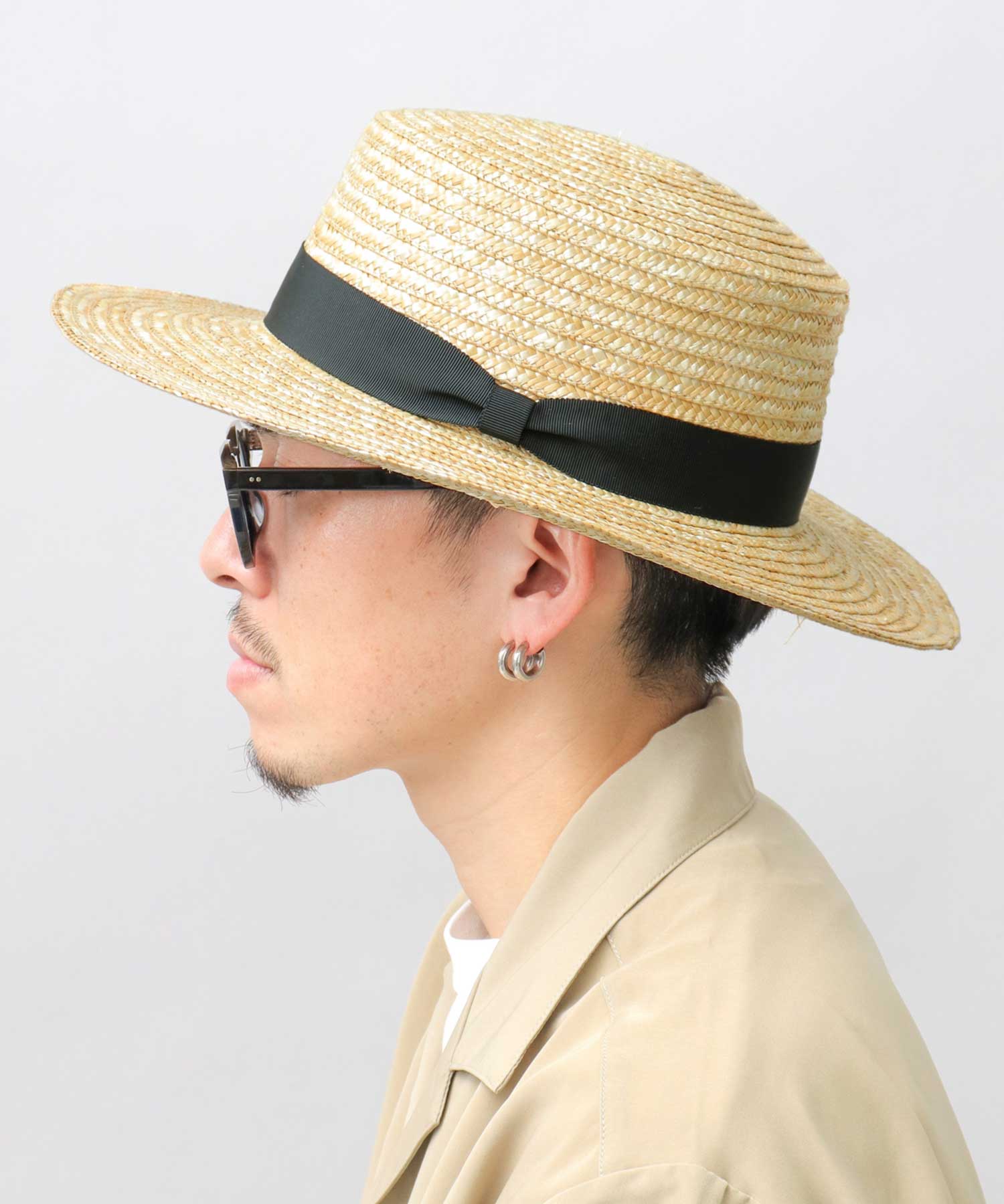 Basic Enchi Basiquenti 帽子 平頂帽 男士女士草帽 草帽 草帽