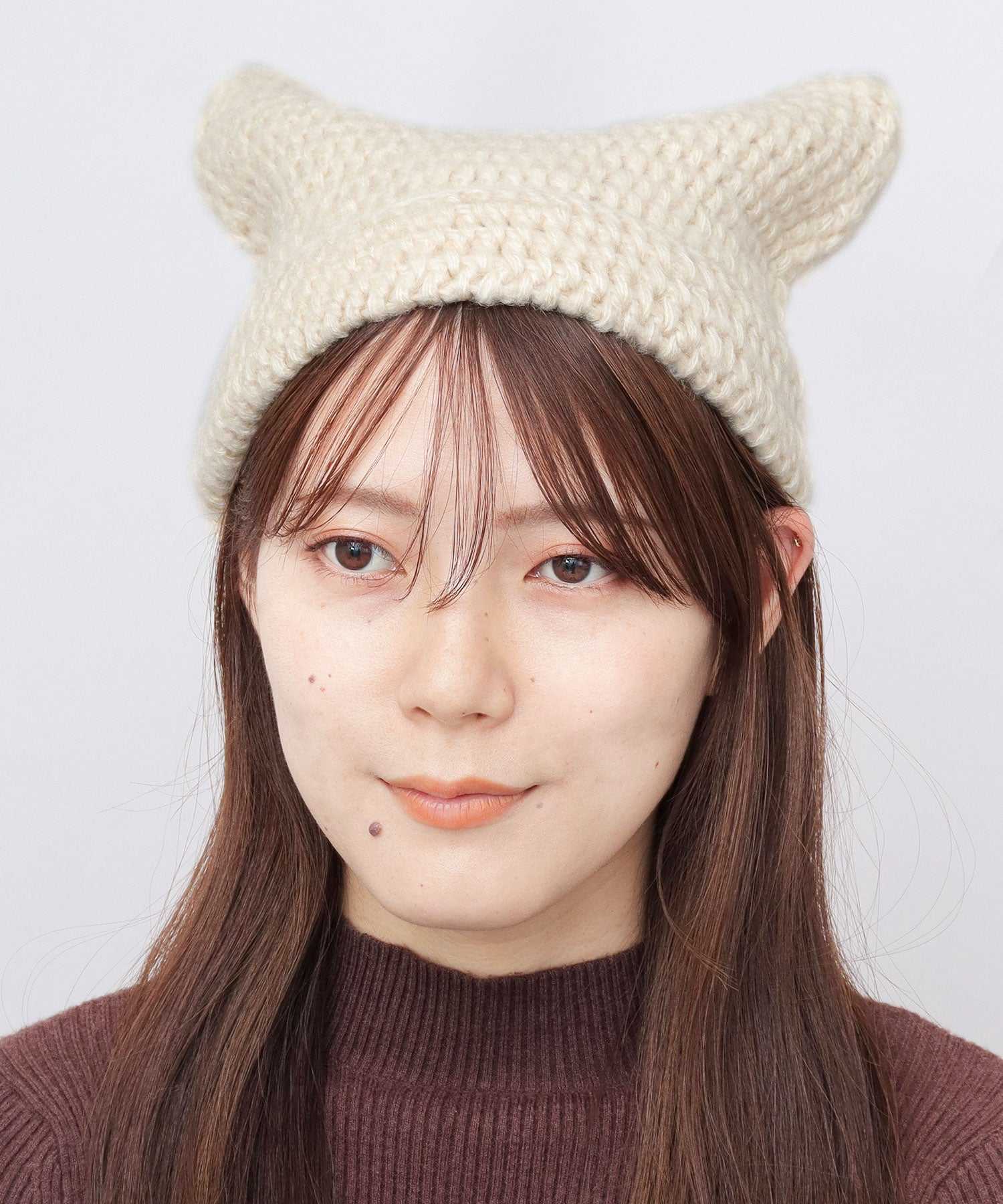 ベーシックエンチ Basiquenti 猫耳 ニットキャップ