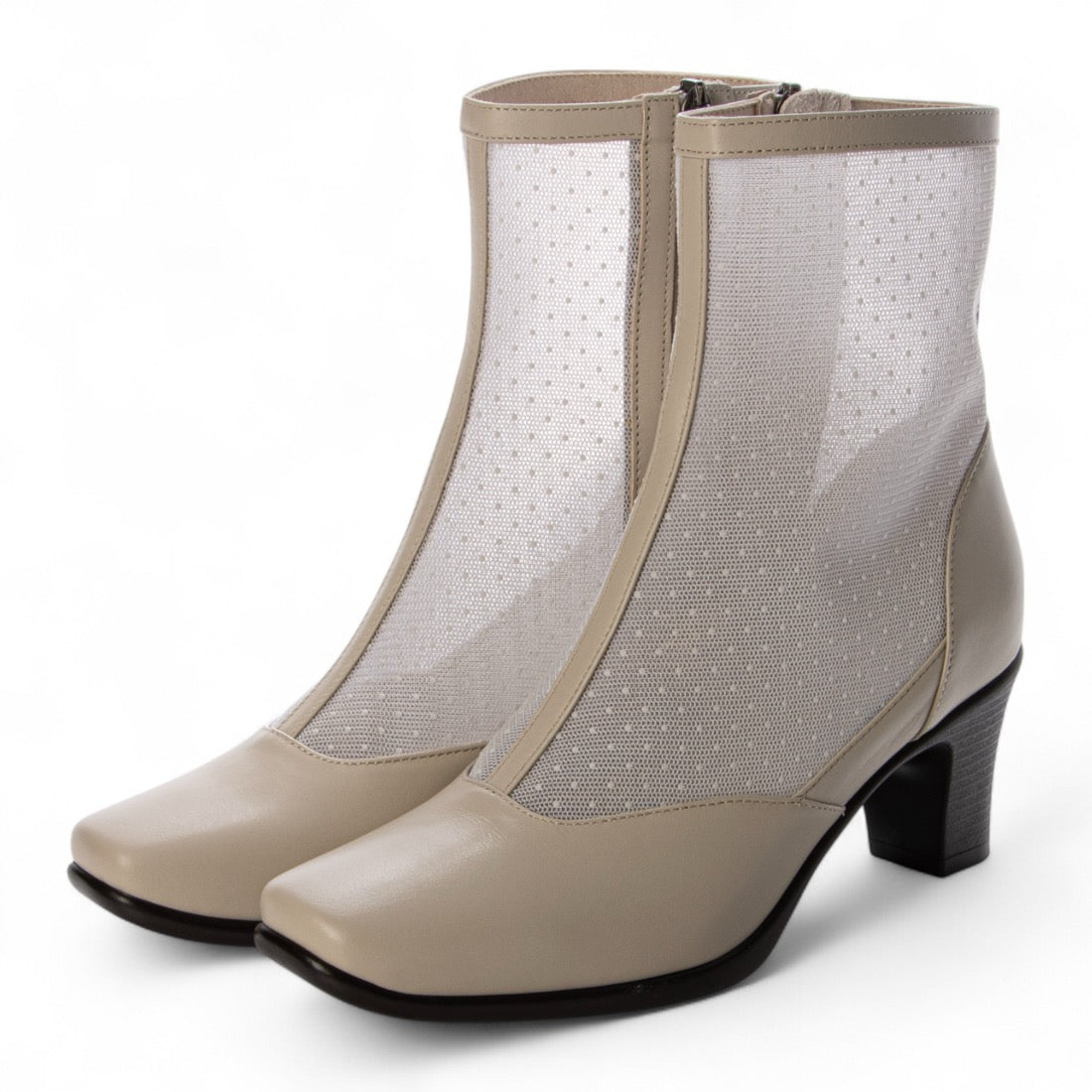 ビューフォート BeauFort チュールシアーブーツ (ライトベージュ) ライトベージュ