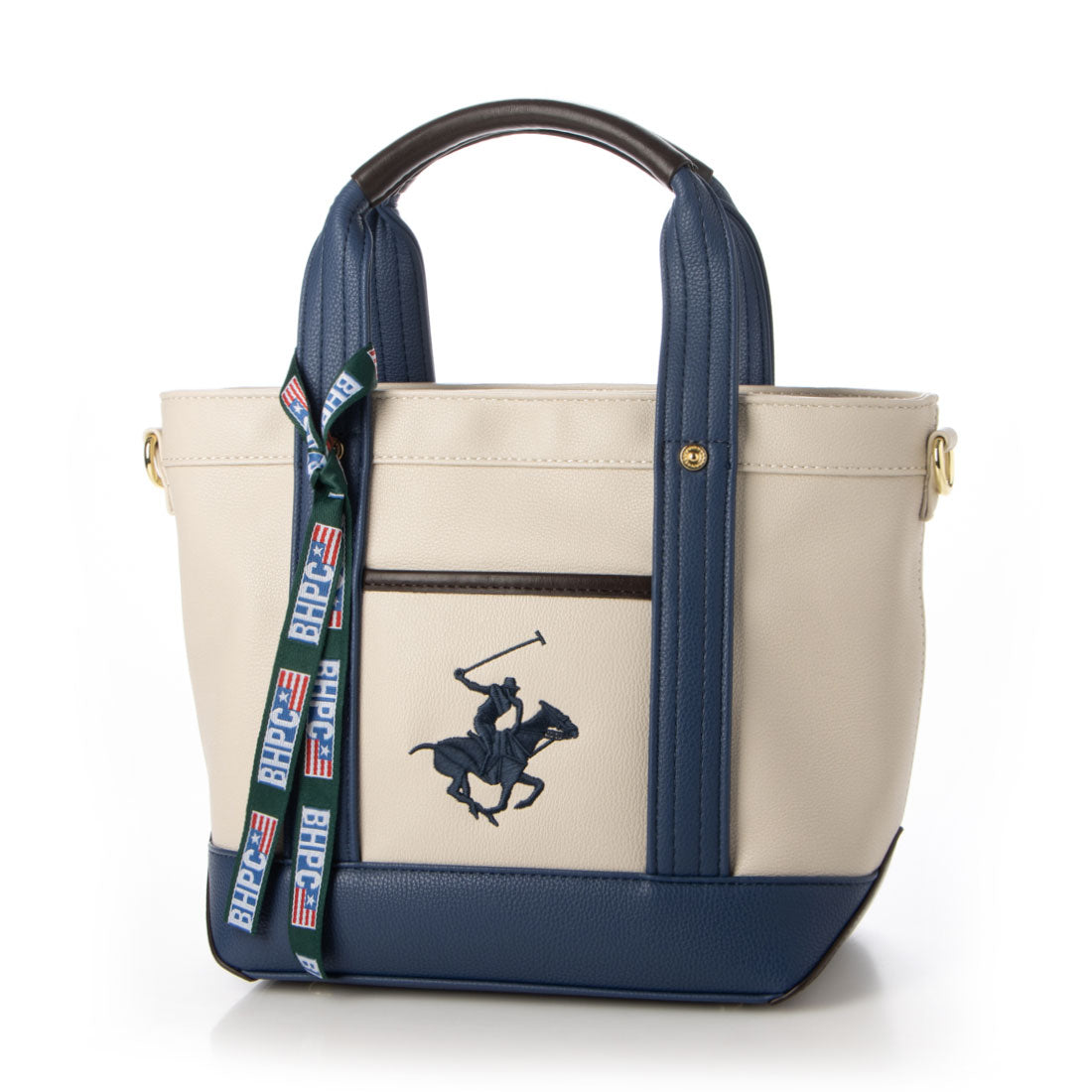 ビバリーヒルズポロクラブ BEVERLY HILLS POLO CLUB PUトートバッグSS (WH/NV/NV(ホワイト/ネイビー/ネイビー)) WH/NV/NV(ホワイト/ネイビー/ネイビー)