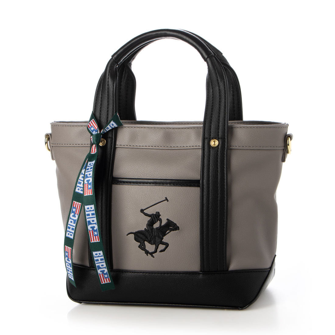 ビバリーヒルズポロクラブ BEVERLY HILLS POLO CLUB PUトートバッグSS (GR/BK/BK(グレー/ブラック/ブラック)) GR/BK/BK(グレー/ブラック/ブラック)