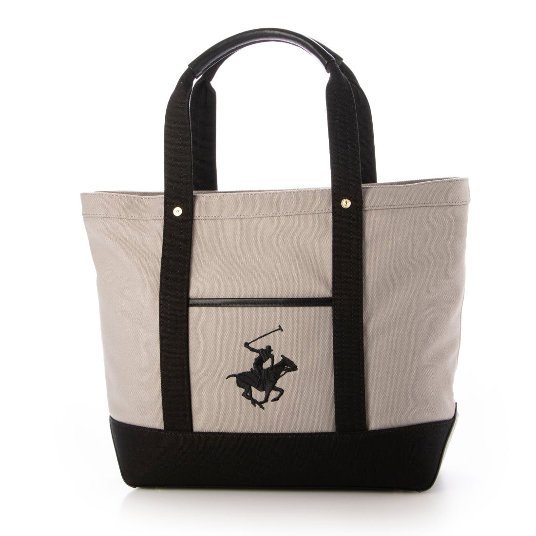 ビバリーヒルズポロクラブ BEVERLY HILLS POLO CLUB トートバッグ レディース 通勤 通学 A4収納 大きめ 帆布 お出かけ 大人可愛い 刺繍 キャンバストートバッグL 肩掛け対応 バッグ BHPC ブランドバッグPN15245301BB (ブラック) ブラック