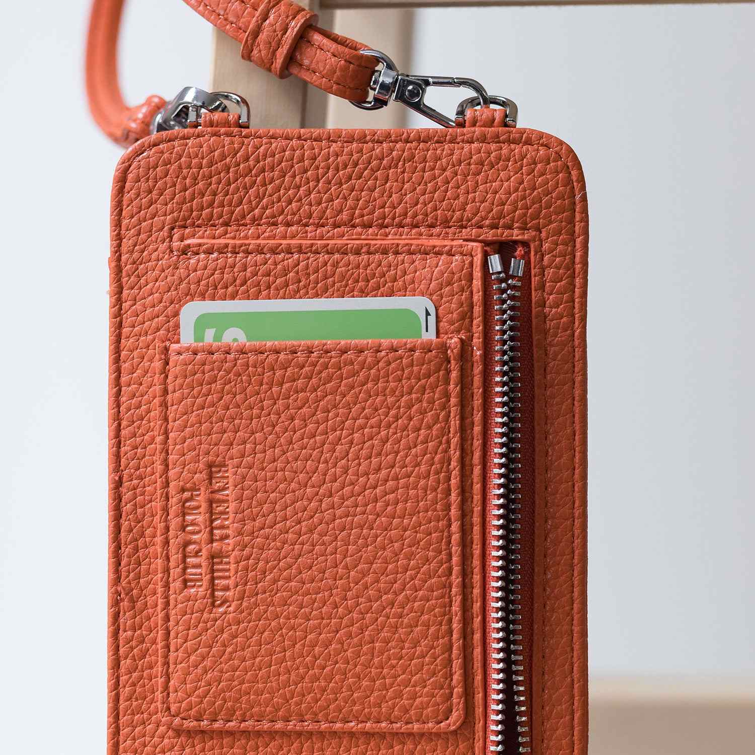 ビバリーヒルズポロクラブ BEVERLY HILLS POLO CLUB スマホポーチ ショルダー ミニバッグ 小さめ 軽量 カード収納 小銭入れ 刺繍ロゴ BHPC BEVERLY HILLS POLO CLUB PN27098006BB (クロムオレンジ) クロムオレンジ