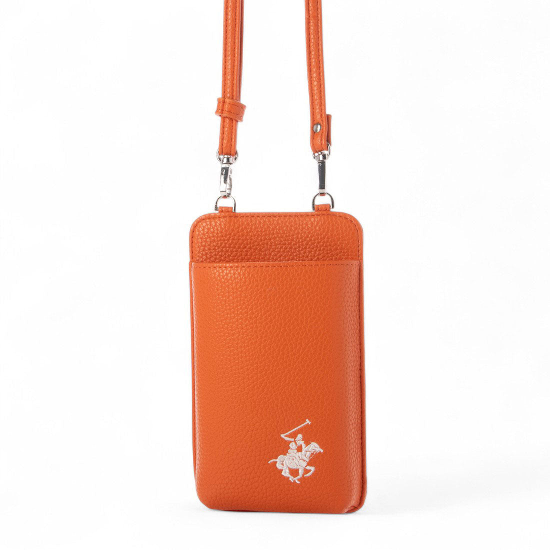 ビバリーヒルズポロクラブ BEVERLY HILLS POLO CLUB スマホポーチ ショルダー ミニバッグ 小さめ 軽量 カード収納 小銭入れ 刺繍ロゴ BHPC BEVERLY HILLS POLO CLUB PN27098006BB (クロムオレンジ) クロムオレンジ