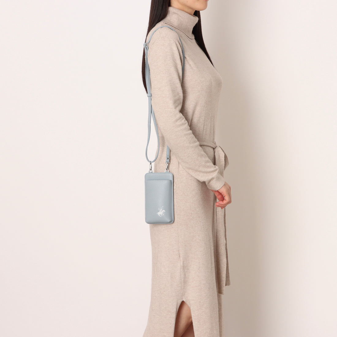 ビバリーヒルズポロクラブ BEVERLY HILLS POLO CLUB スマホポーチ ショルダー ミニバッグ 小さめ 軽量 カード収納 小銭入れ 刺繍ロゴ BHPC BEVERLY HILLS POLO CLUB PN27098006BB (クロムオレンジ) クロムオレンジ