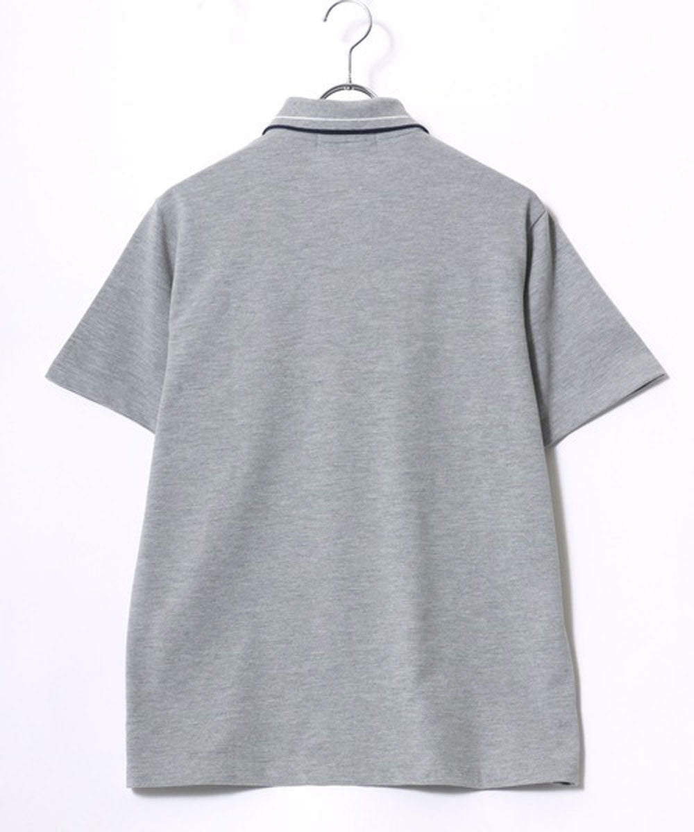 ビバリーヒルズポロクラブ BEVERLY HILLS POLO CLUB 襟リブライン ワンポイントロゴ刺繍 無地 ポロシャツ レディース メンズ (ネイビー) ネイビー