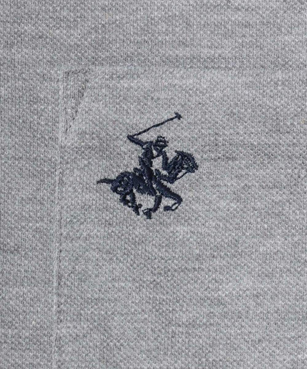 ビバリーヒルズポロクラブ BEVERLY HILLS POLO CLUB 襟リブライン ワンポイントロゴ刺繍 無地 ポロシャツ レディース メンズ (ネイビー) ネイビー