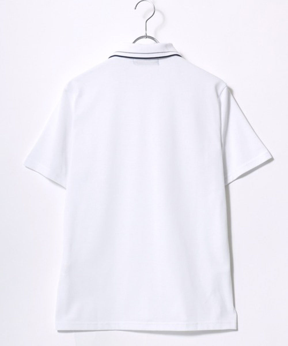 ビバリーヒルズポロクラブ BEVERLY HILLS POLO CLUB 襟リブライン ワンポイントロゴ刺繍 無地 ポロシャツ レディース メンズ (ネイビー) ネイビー